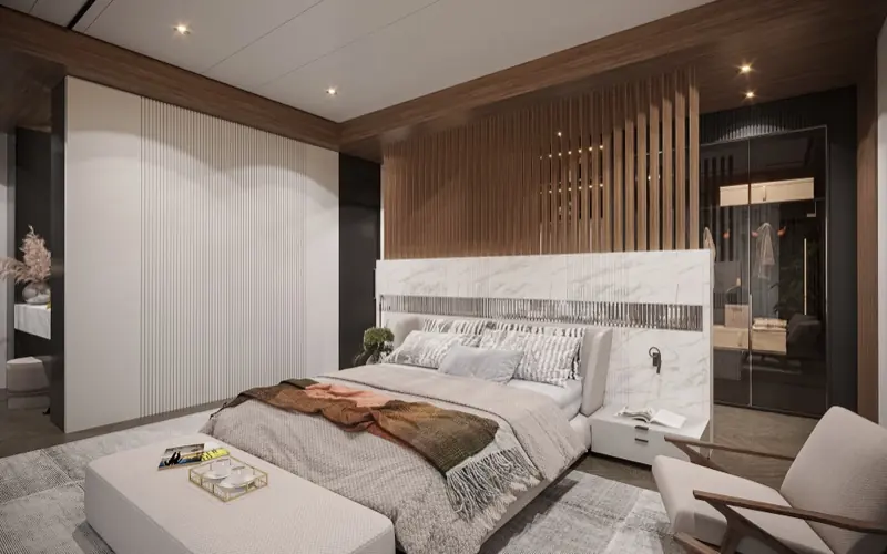 Master bedroom and wardrobes